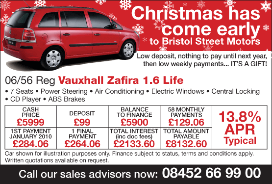 Vauxhall Zafira 56 Reg Offer